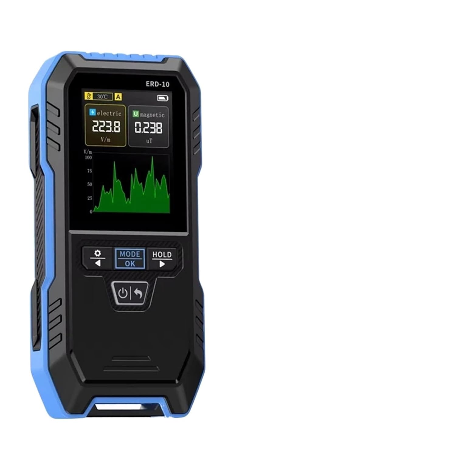 EMF Detector, ERD-10 4-in-1 Handheld Electromagnetic Radiation Detector EMF Meter Electric Magnetic Field Signal Temperature Monitor,emf Reader