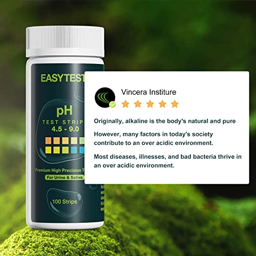 Urine And Saliva Ph Test Strips - 200Ct + 2 Colorimetric Blocks - High Precision And Easy Test Ph Strips - Testing Alkaline And Acid Levels In The Body, Get Highly Accurate Results In Seconds #TOP1