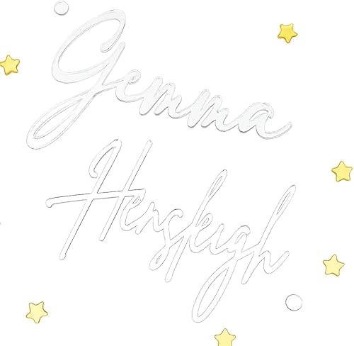 Placa de nombre de pastel personalizada | Placa acrílica con nombre de pastel | Fabricado en los Estados Unidos | Placa personalizada con nombre de