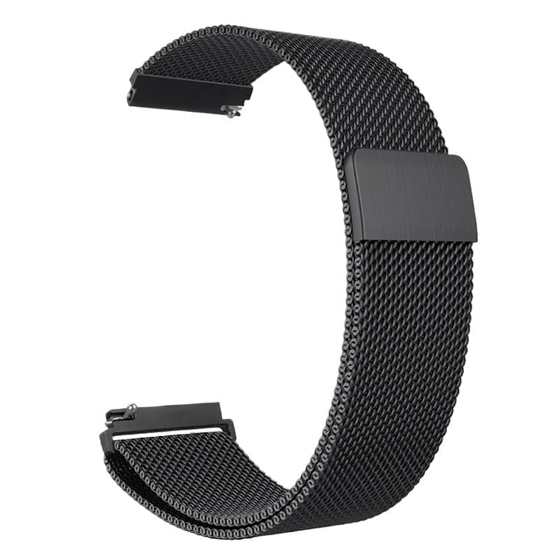Correa milanesa de 22mm transpirable de acero inoxidable negro para Huawei GT Watch 4 con imán