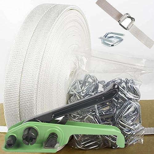 Banding Strapping Kit, Woven Cord Pallet Packaging Tool, Upgraded Strapping Tensioner Tool, 3/4