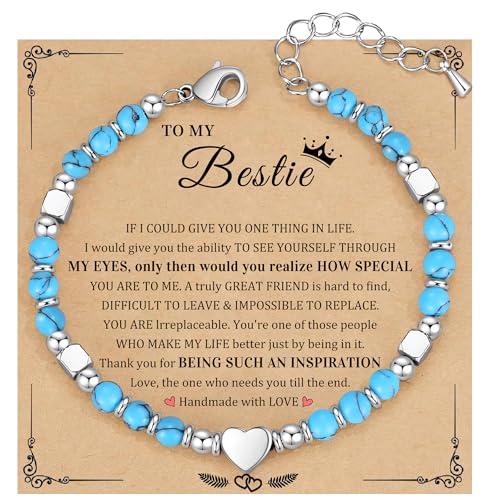 Image of Best Friend Bracelet Gifts for Women Sister Bestie, Christmas Gift for Teens Mom Daughter Granddaughter Birthday Gift for Her Stocking Stuffers
