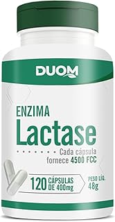 Enzima Lactase 4500 FCC Intolerância Lactose 120 Caps - Duom