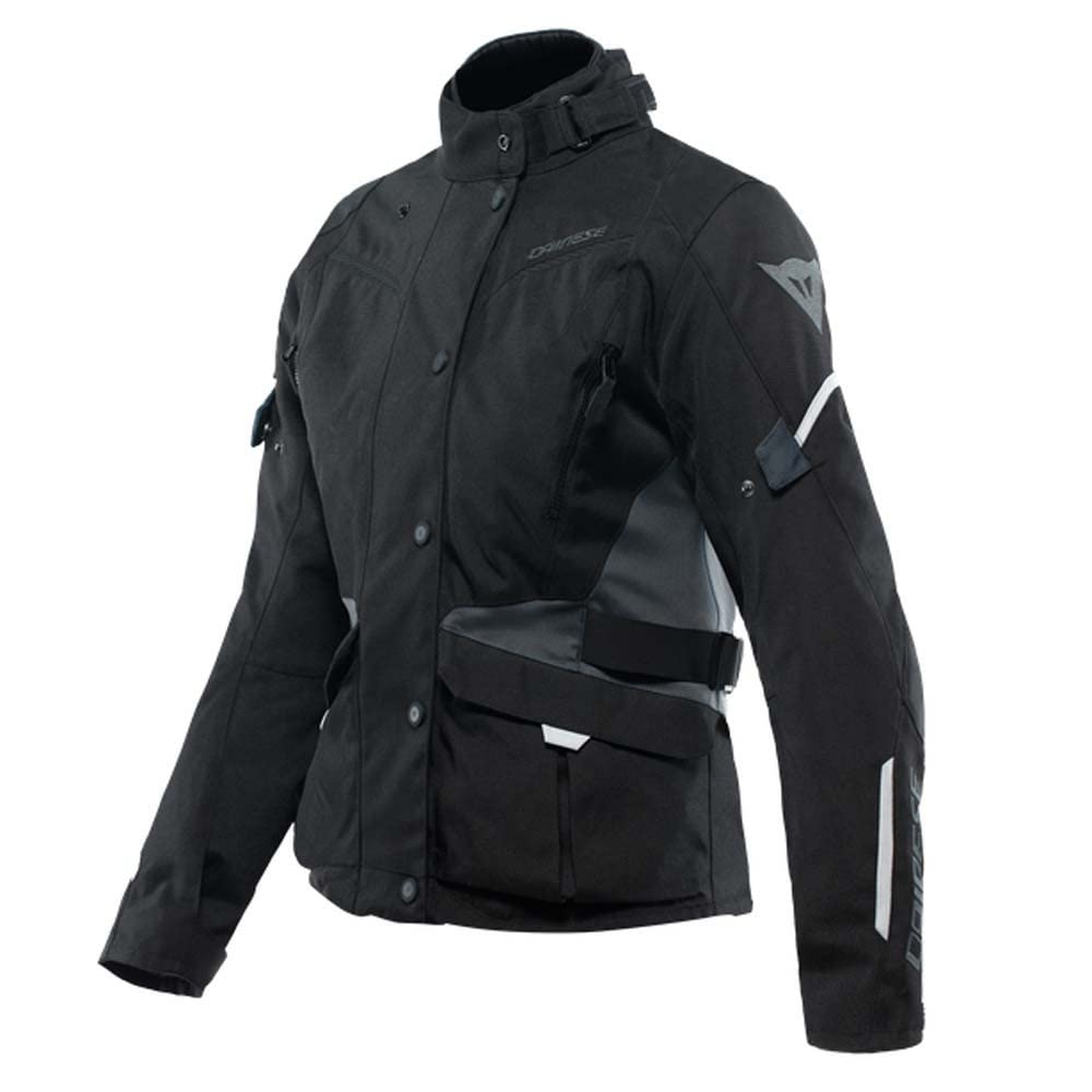 Dainese - Tempest 3 D-Dry Lady, Women's Motorcycle Touring Jacket, Waterproof Jacket, Removable Thermal Lining, Protections On Shoulders And Elbows, Black/Black/Ebony, 48