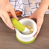 VEESUN Ceramic Mortar and Pestle With Non-Slip Detachable Silicone Base