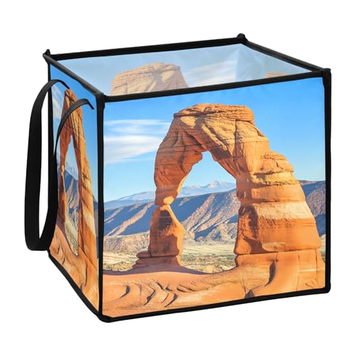 Arches National Park in Utah foldable storage cubes baskets for toys foldable shelving clothes storage basket 13x13x13 In