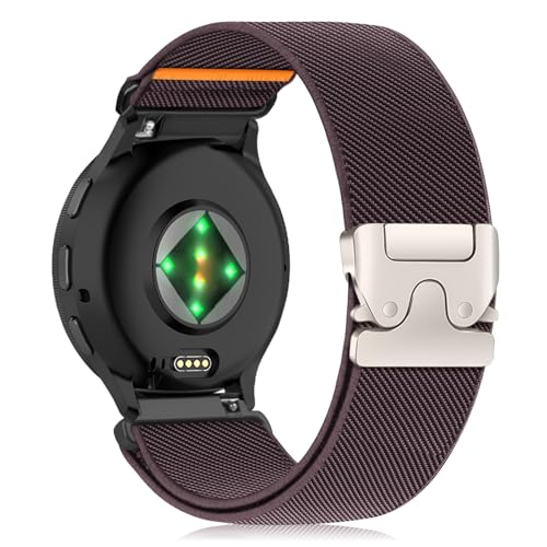 LanQii 22mm Nailon Correa Compatible con Garmin Venu 3 45mm/Venu 2/Vivoactive 4/Active, Sport Ajustable Correa con Hebilla de Liberación Lateral para Garmin Forerunner 265/255/255 Music, Violeta