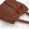 Gluckstar Sac a Main Femme Grand Sac Cabas Femme, Sacs à Main Portés épaule, Tote Bag, Sac à Main en Velours Côtelé avec Pochette Détachable pour le Quotidien, Travail et Courses (Marron) #3