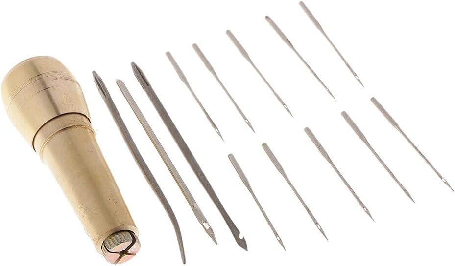 1 Set Sewing Shoe Repair Sewing Tool Needle Awl Leather Craft Boots Kit Tool Straight Needle Straight Hole Needle