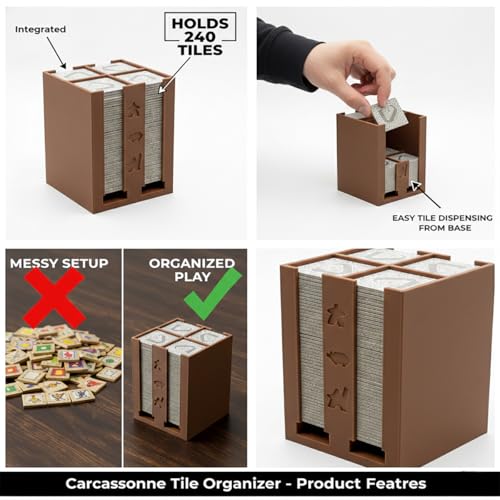 Dispensador Vertical para Fichas Compatible con Carcassonne miniatura 5