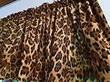 HaNdMaDe in the USA Brown Black Leopard Spots Cheetah Cat Cotton Some Custom Made Window Curtain Val