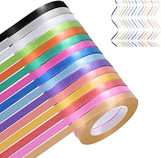 15 Rolls Curling Ribbon for Gift Wrapping, Assorted Colors Balloon String Ribbon Bow Presents Ribbons for Crafts, Festival, Florist Flower, Wedding Party Decoration, 10 Meter/Roll