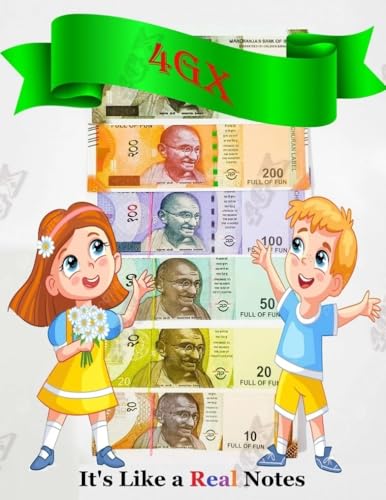 Image of Fake Money 30 x 6 Units Set 180 Note for Kids Learn Money Skills Dummy Note Nakli Note Set All New 10 | 20 | 50 | 100 | 200 | 500 Artificial Playing Currency - Multi Color by 4GX