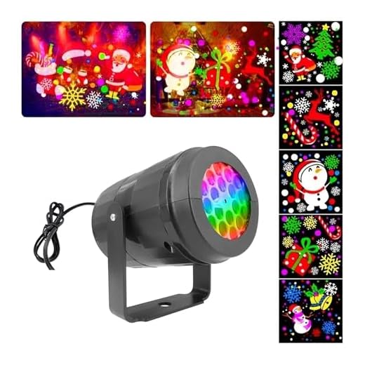 Projecteur Noel Exterieur, Projecteur de fête de noël Flocon de Neige, lumières LED rotatives de scène, éclairage de Jardin de Vacances en Plein air du père noël