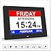Produktbild 8" Digital Wecker,Digitaler Kalender Tag Uhr Für Demenz sehschwachen Gelesen Werden,Kinder, Senioren, Sehschwache und Alzheimer Patienten -Großer Schrift Elektronischer Kalender Tag Uhr (Schwarz)