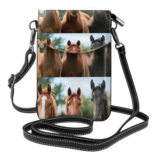 Petits sacs bandoulière trois chevaux noirs pour sorties urbaines légères