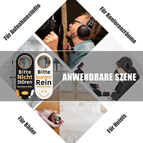 CARGEN - 2 Stück Bitte nicht stören Schild, Türschild, Türhänger signiert, beidseitig bedruckt, für Heim-Krankenhaus-Wohnung.