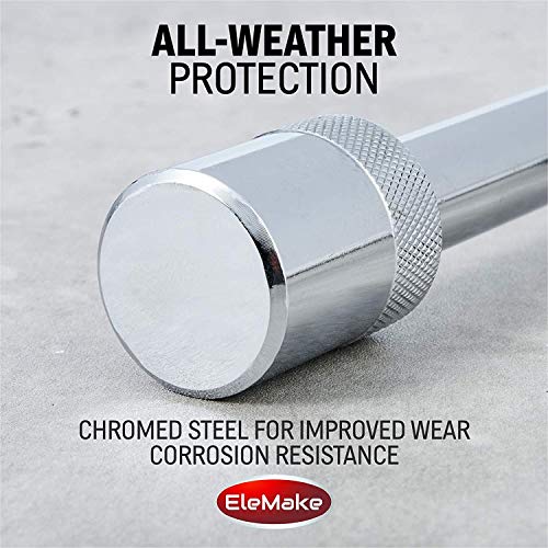 Trailer Hitch Lock 7Inch Long Trailer Lock 5/8" Chrome Brass Core Locking Mechanism 3-1/2" Gap Hitch Pin Lock Security Tow Ball Bar Caravan Reciever Anti Theft For Class Iii , Iv , V Hitches #TOP4