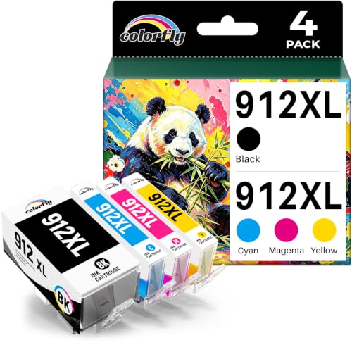 Cartouche pour HP OfficeJet Pro 8022 912 XL colorfly encre noire et couleur haute capacité