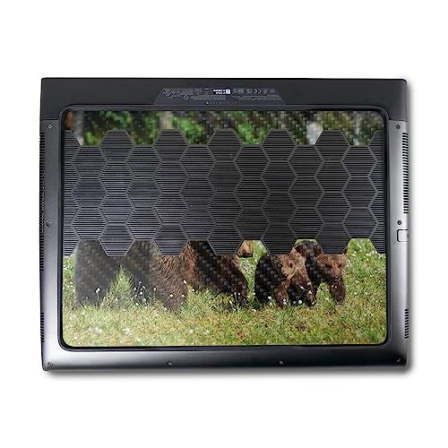 Image of MightySkins Carbon Fiber Skin Compatible with Alienware M18 R1 (2023) Full Wrap Kit - Grizzly | Protective, Durable Textured Carbon Fiber Finish | Easy to Apply & Change Styles | Made in The USA