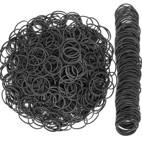 AIWOQI Rubber Bands Size #10 Black 760pcs Elastic Rubber Band size10 1inch Small Rubber Bands for Office Supplies Home