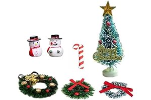 1:12 Scale Dollhouse Christmas Kit: Miniature Holiday Decorations for a Festive Winter Wonderland