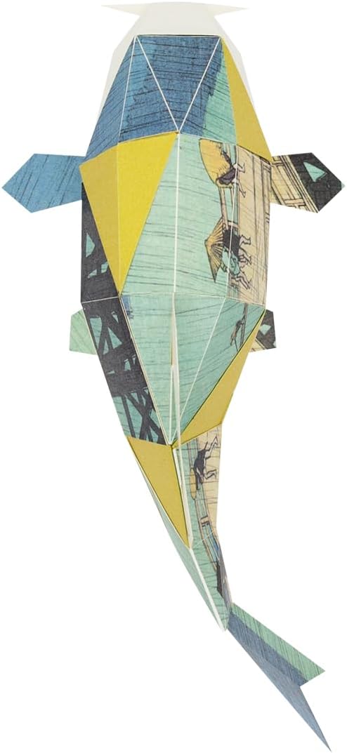 Paper Craft: KAKUKAKU Ukiyo-e Nishiki Koi Oakawa Hiroshige Otake no Yatachi (Interior/Made in Japan)