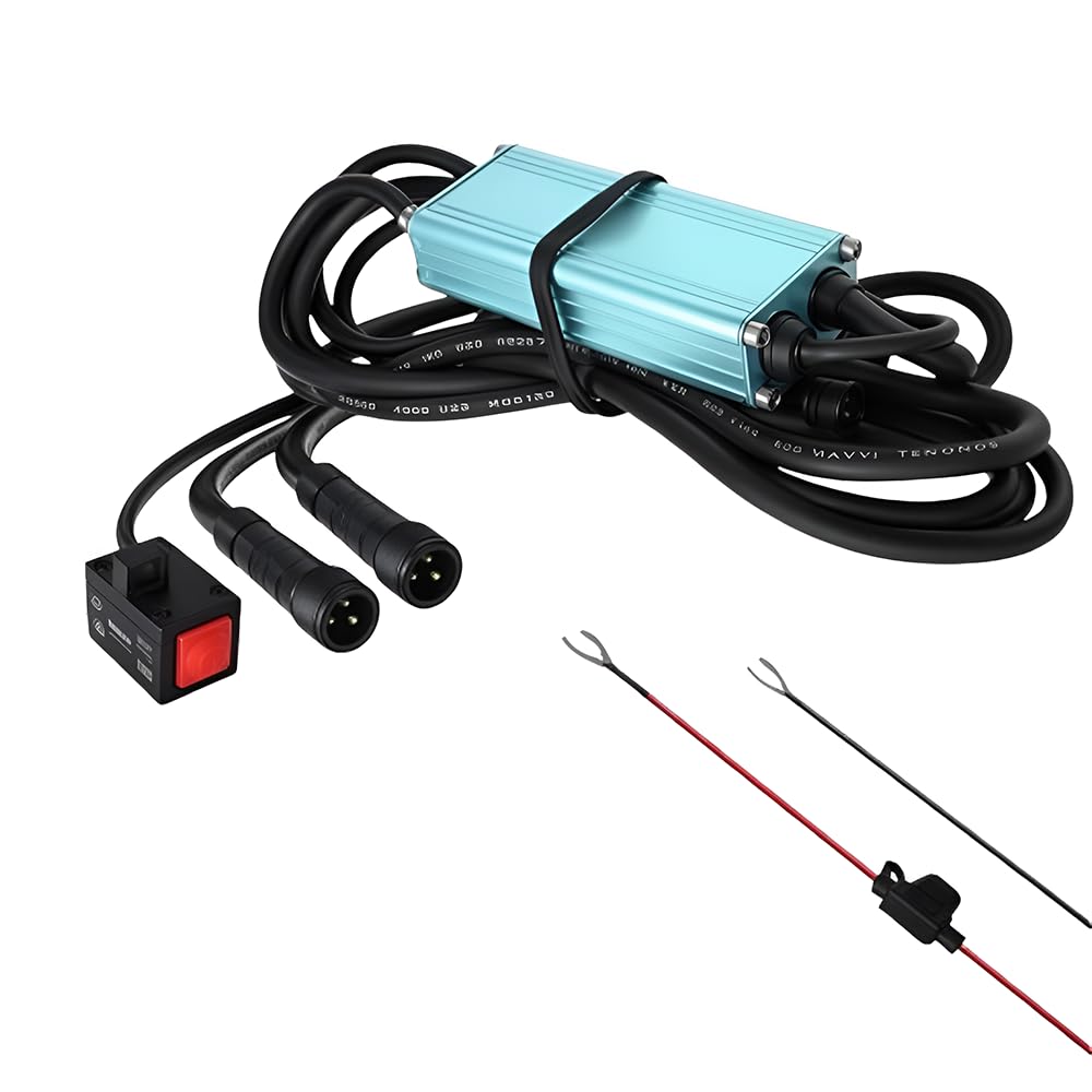 SORAX Motorcycle Fog Light Flasher 100W Wiring Kit Harness Plug N Play System Compatible for 12-24V-image-39