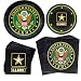 Havercamp US Army Party Bundle | Dinner & Dessert Plates, Luncheon & Beverage Napkins, Balloon | Great for Homecoming Party, Military Inspired Event, American Hero Themed Occasion