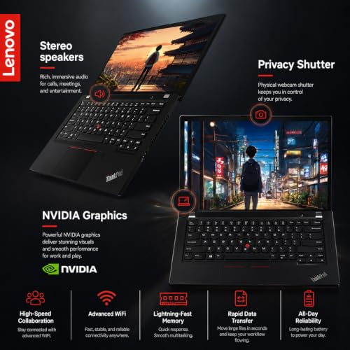 Image of Lenovo ThinkPad P14s Mobile Workstation Laptop, 14 inch FHD IPS Anti-Glare Display, Intel Core i5-1135G7, 40GB RAM | 1TB SSD, NVIDIA Quadro T500 Graphics, Backlit Keyboard, Fingerprint, Windows 11 Pro