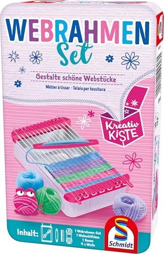 Schmidt Spiele 51603 Webrahmen-Set, Metalldose, Rosa