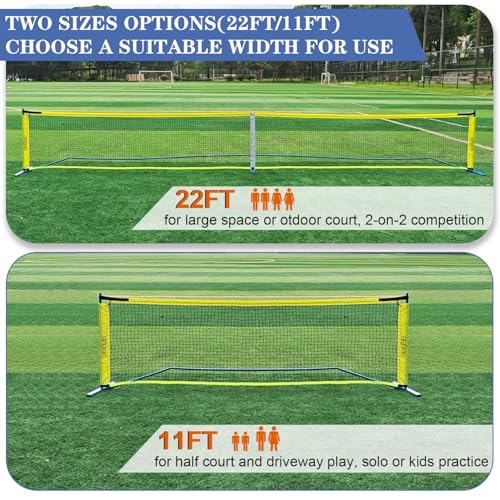 Image of Zdgao Portable Pickleball Net with Pickleballs and Carry Bag for Driveway
