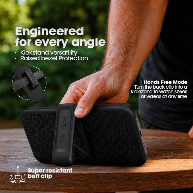 MOTIVE for iPhone 17 Holster Case, Belt Clip Case for iPhone 17, Shell Holster Combo i Phone 17, Slim Rugged Drop Shockproof Protective Cover with Kickstand (6.3") | Ranger v1 Series - Image 9