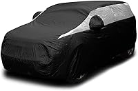 Vista 9 de Cubierta de coche Titan Jet Black Poly 210T para sedanes 186-202". Impermeable, protección UV, resistente a los rasguños, apertura con cremallera