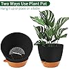 GARDIFE Large Hanging Planter, 12 inch Hanging planters for Indoor. Outdoor Plants, Self Watering Plant Pot, Plant Hanger, Black
