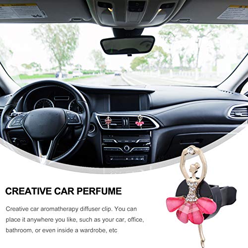 FAVOMOTO 4Pcs Bailarina de Cristal Clips de Ventilação De Ar Do Carro Ar Condicionado Clips Clips Cl