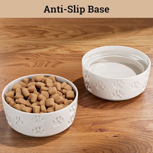 Ceramic Dog Bowl Set of 2 with Anti-Skid Base - 5" Wide x 2" Tall Ceramic Dog Bowls for Small Dogs - 2 Cup Capacity Food and Water Bowls for Dogs - Rubber Bottom Pet Bowl Set of 2 for Small Pets - Image 4