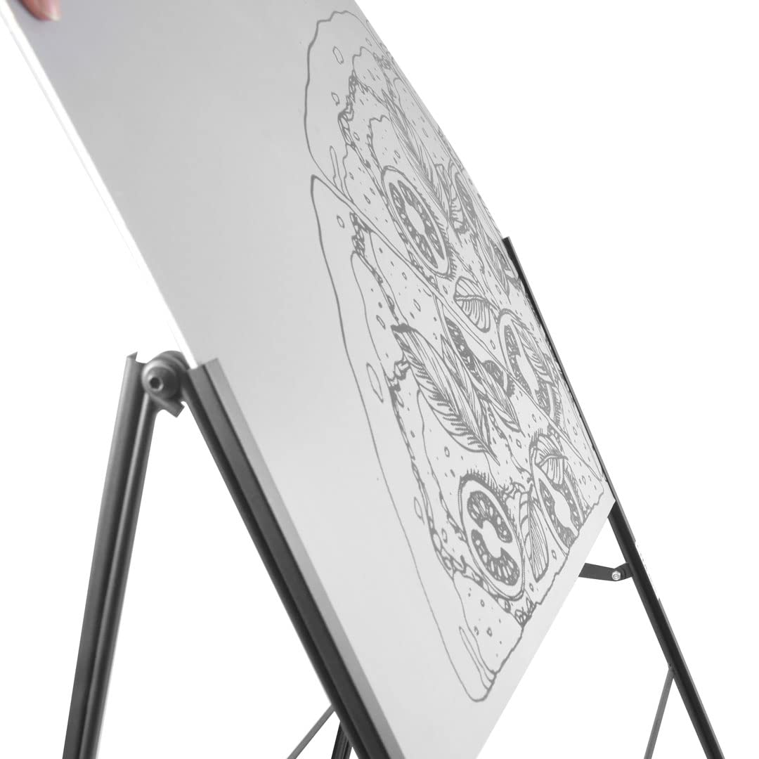 Danieli | Espositore da Terra Con Maniglia per Cartelloni Pubblicitari 60x90 cm. Supporto Bifacciale per Pannello Pubblicitario a Pavimento. Espositore per Esterni a Cavalletto per Avvisi e Poster