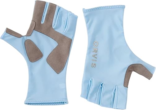 Orvis Unisex Sun Glove - UPF 50+ Fishing Gloves, Breathable Quick-Dry Spandex, Partial Synthetic Leather Palm