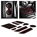 Custom Fit Cup, Door, and Console Liner Accessories for 2010-2015 Chevy Camaro (Red)
