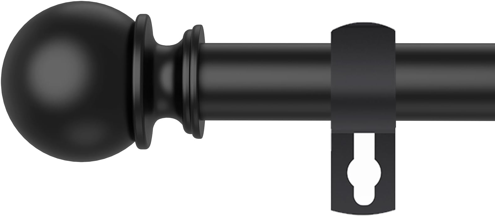 Curtain Rods for Windows 66 to 120โ - 5/8'' Metal Heavy Duty Curtain Rods Set with Brackets - Adjustable Black Curtain Rod for Livingroom, Outdoor Patio,Bedroom