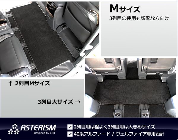 Amazon | 40系新型アルファード 2NDラグマットM / Lサイズ ＋3RD