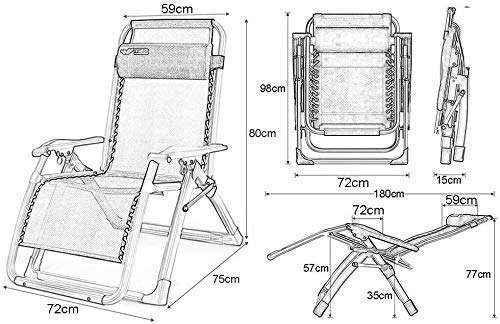 Zero Gravity Lounge Chair, Sun Lounger Oversize Sun Lounger Zero Locking Patio Lounger Chair In Garden &Outdoors Home Lounge Chair Folding Beach Deck Chair Supports 200Kg (Color, Without Cushions),Wit #TOP2