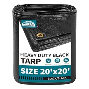 Tarpal 6x6m Schwarz Abdeckplane