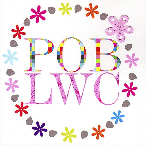 Good Luck Card With Pink Carnation Flowers Stock Photo