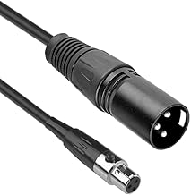 SIENOC Mini XLR Hembra 3P a XLR-Macho 3Pin Plug Pro Mic Cable de audio Premium (Cable Mini XLR a XLR)