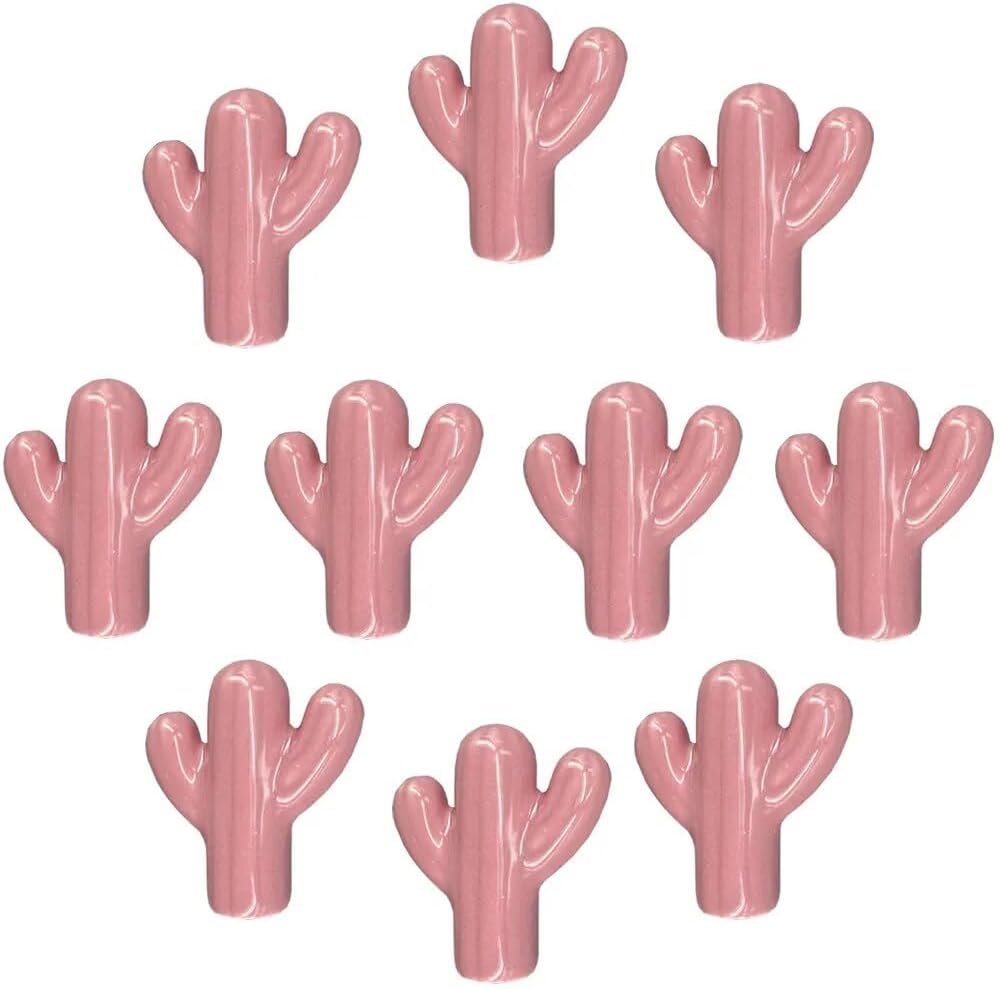 Southst 10pcs Drawer Knobs, Cactus Shape Door Knobs, Creative Handles for Nursery Cupboard/Cabinet/Wardrobe/Drawer - (Color: Blue)