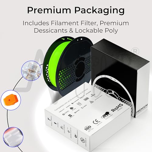 Image of NFIL3D Premium HS PLA+ Fluoro Green - 3D Printing Filament | Compatible with All 3D Printers | 1.75mm | 1Kg Nett Weight