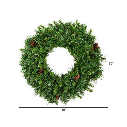 Vickerman 30" Cheyenne Pine Artificial Christmas Wreath, Unlit - Faux Christmas Wreath - Seasonal Indoor Home Decor #TOP1