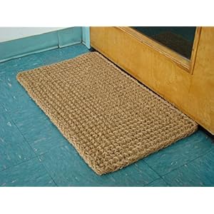 Kempf rectangle dragon coco coir doormat 22 inch by 36 inch entrance mat indoor outdoor natural fiber mat large size  urban country home decor